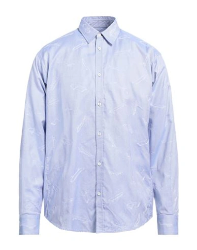 Shop Dsquared2 Man Shirt Sky Blue Size 40 Cotton