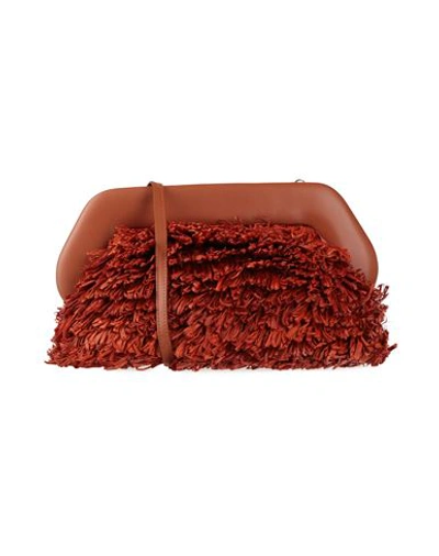 Shop Themoirè Woman Handbag Rust Size - Natural Raffia, Terylene, Polyurethane In Red