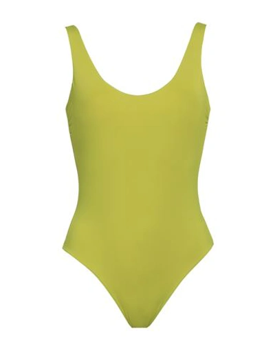 Shop Fisico Woman One-piece Swimsuit Acid Green Size L Polyamide, Elastane