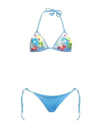 Shop Poisson D'amour Woman Bikini Light Blue Size Xs Polyamide, Elastane, Viscose, Polyester