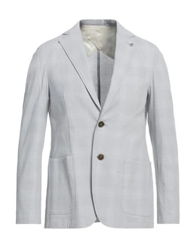 Shop Liu •jo Man Man Blazer Light Grey Size 40 Cotton, Elastane, Polyester