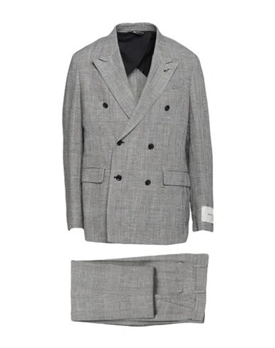 Shop Paoloni Man Suit Black Size 40 Viscose, Linen
