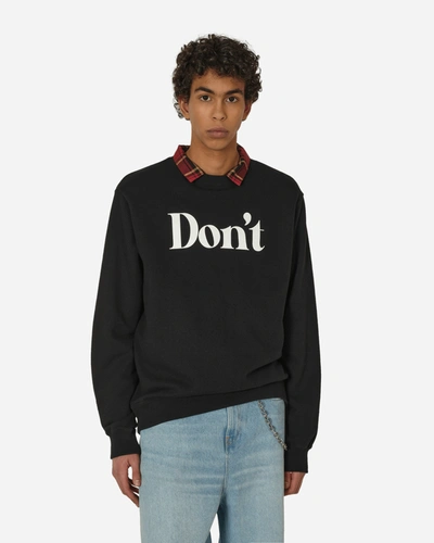 Shop Undercover Don T Crewneck Sweatshirt In Black