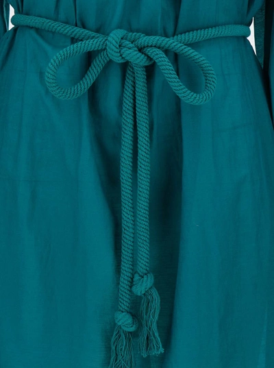 Isabel Marant Étoile Blue 'adeliani' Belted Mini Dress In Green