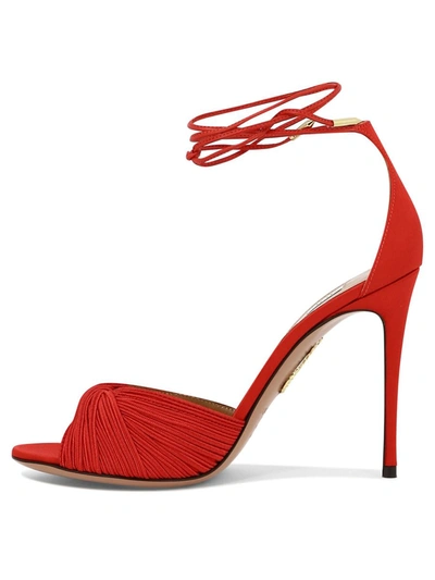 Shop Aquazzura "bellini Beauty 105" Sandals In Red