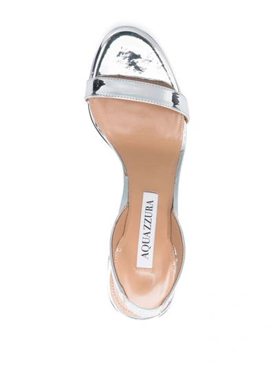 Shop Aquazzura So Nude Sandal 85 Shoes In Grey