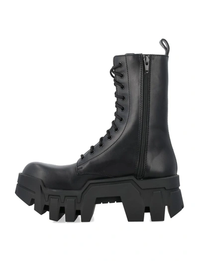 Shop Balenciaga Bulldozer Lace-up Boot In Black
