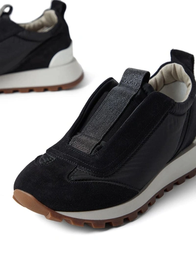Shop Brunello Cucinelli Sneakers Without Laces In Black