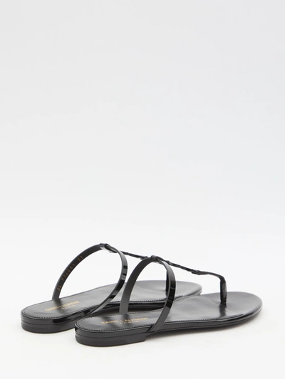 Shop Saint Laurent Cassandra Sandals In Black