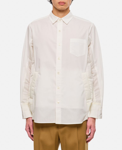 Shop Sacai Cotton Poplin Shirt In White