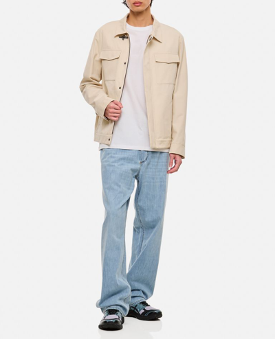 Shop Fay Cotton Truck Jacket In White