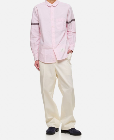 Thom Browne Low Rise Beltloop Cotton Trouser In White