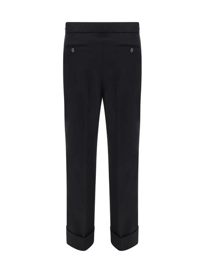 Gucci Wool Cropped Trousers In Black