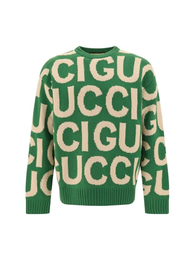 Shop Gucci Sweater In Green