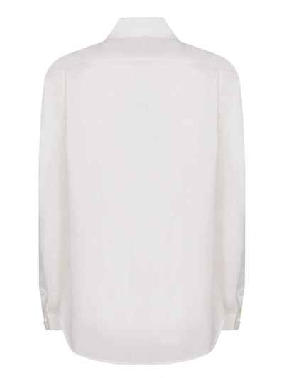Shop Gucci Printed Cotton Shirt In White