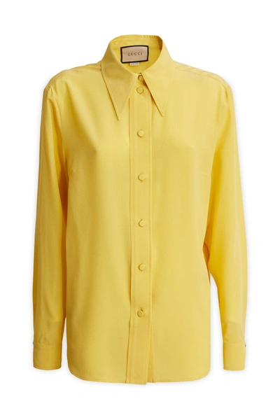 Shop Gucci Cruise Shirts Yellow
