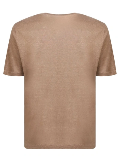 Shop Lardini T-shirts And Polos In Brown