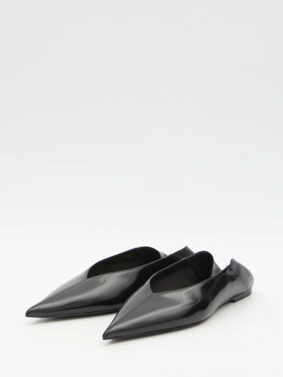 Shop Saint Laurent Nour Slippers In Black