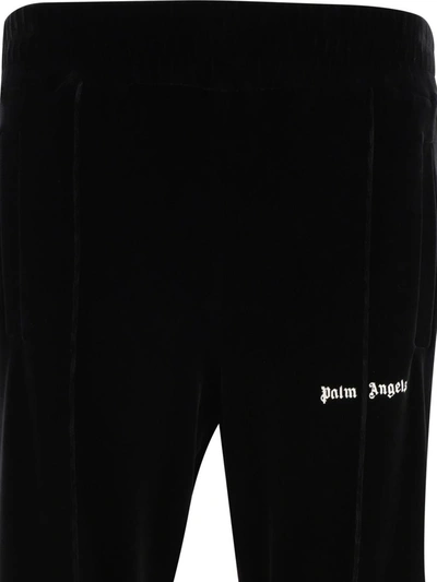 Shop Palm Angels Pants In Blackwhit