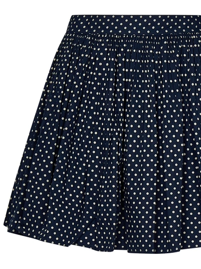 Shop Polo Ralph Lauren Floral A-line Skirt In Blue