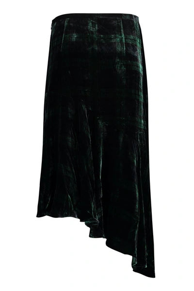 Shop Polo Ralph Lauren Velvet Skirt In Green