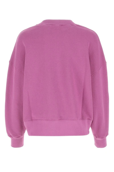 Shop Palm Angels Sweatshirts In Purplewhit