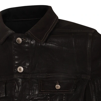 Shop Rick Owens Drkshdw Black Cotton Denim Jacket