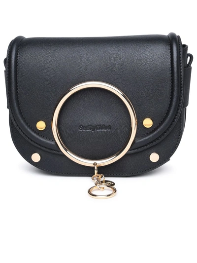 Shop See By Chloé 'mara' Black Cowhide Crossbody Bag