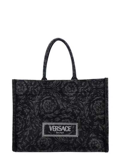 Shop Versace Black Fabric Bag