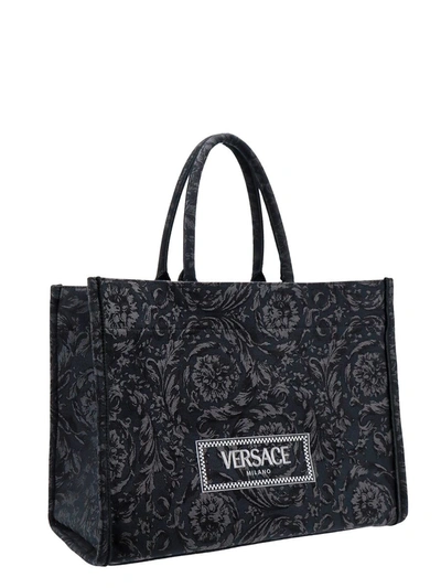 Shop Versace Black Fabric Bag