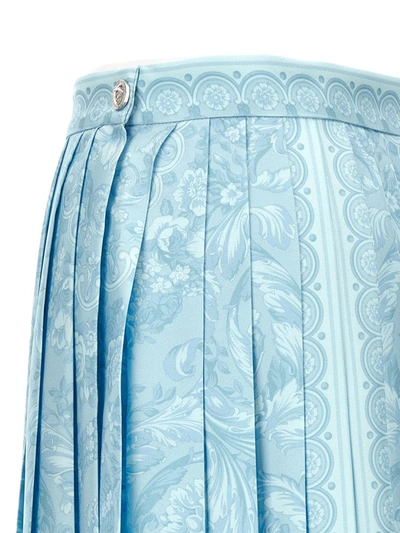Shop Versace Skirts In Clear Blue