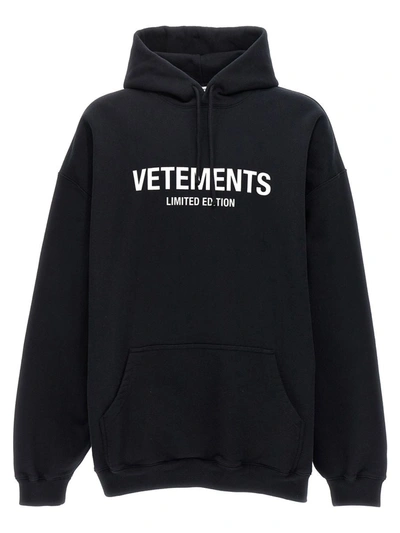 Shop Vetements 'limited Edition Logo' Hoodie In White/black