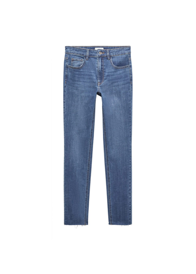 Shop Mango Skinny Jeans Medium Blue In Bleu Moyen