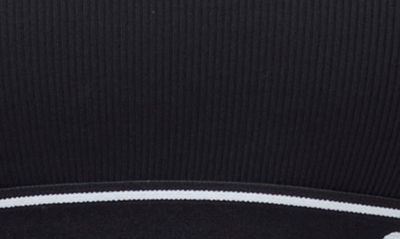 Shop Shoreditch Ski Club Penn Cold Shoulder Rib Organic Cotton Sweater In Black