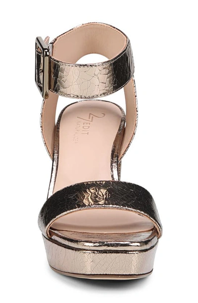 Shop 27 Edit Naturalizer Jaselle Platform High Heel Sandal In Luna Metallic Leather