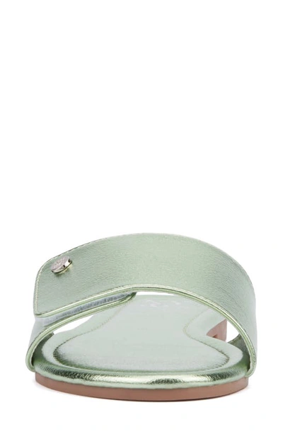 New York And Company Adelle Slide Sandal In Mint Green