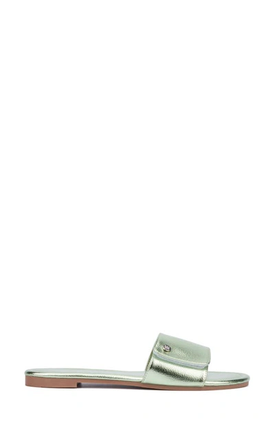 New York And Company Adelle Slide Sandal In Mint Green