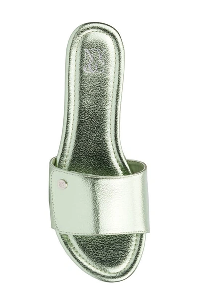 New York And Company Adelle Slide Sandal In Mint Green