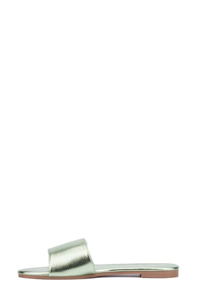 New York And Company Adelle Slide Sandal In Mint Green