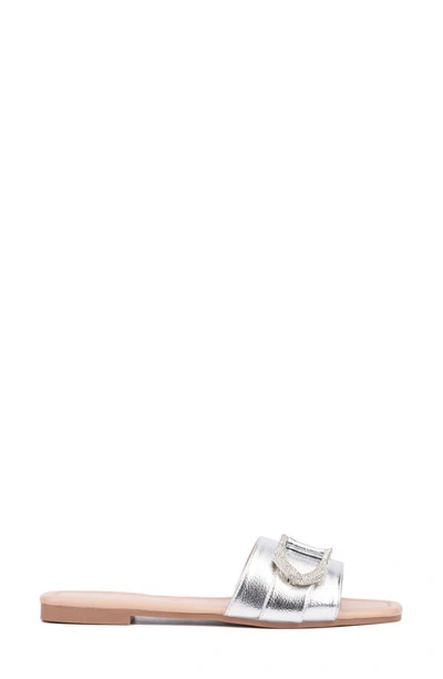 New York And Company Nadira Slide Sandal In Silver
