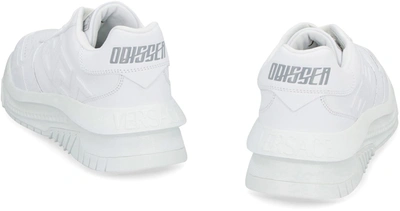 Shop Versace Odissea Leather Low-top Sneakers In White