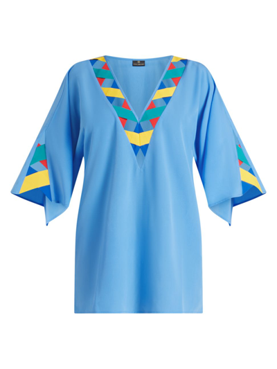 Shop Valimare Women's Mallorca Cover-up Tunic Dress In Blue