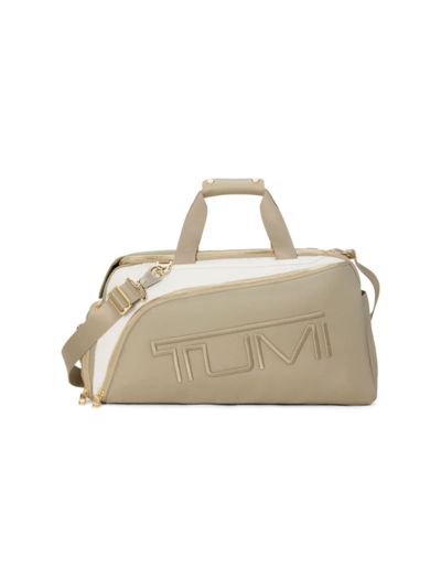 Shop Tumi Men's Alpha Nylon Golf Duffel Bag In Off White