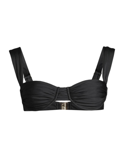 Shop Faithfull The Brand Women's Roma Sol Underwire Bikini Top In Black