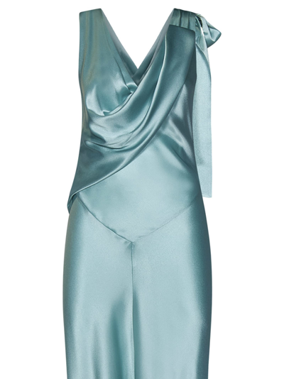 Shop Alberta Ferretti Dress In Light Blue