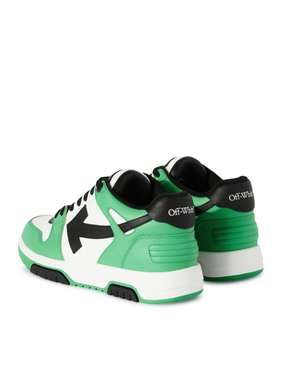 Shop Off-white Out Of Office Calf Leather In Green Black