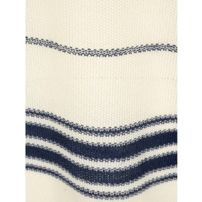 Shop Maison Margiela Striped Sweater In White