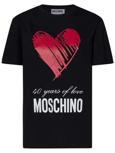 Shop Moschino T-shirt In Black