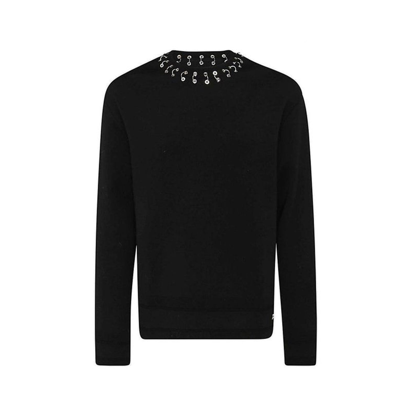 Shop Givenchy Hoop Detailed Neckline Jumper In Black
