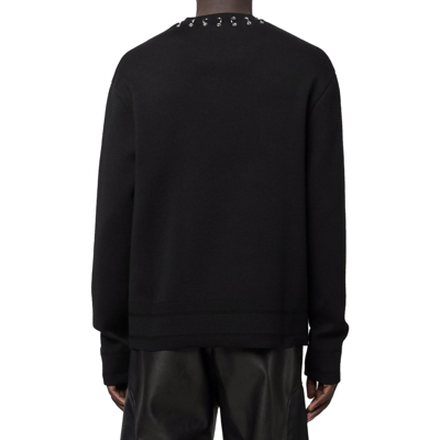 Shop Givenchy Hoop Detailed Neckline Jumper In Black